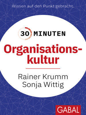 cover image of 30 Minuten Organisationskultur